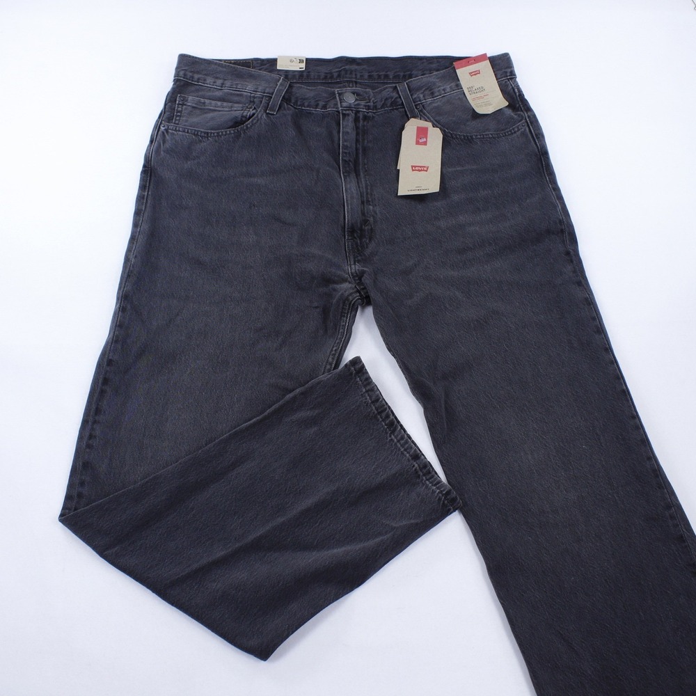 Levi's 555 Relaxed Straight Jeans - Men's, size W38 L32, Charcoal Grey denim NWT